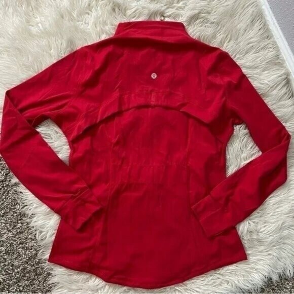 Lululemon Red Define Jacket Gold Zipper Size 12 - Picture 3 of 4